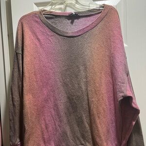 White Birch Pink and Brown Gradient Sweatshirt